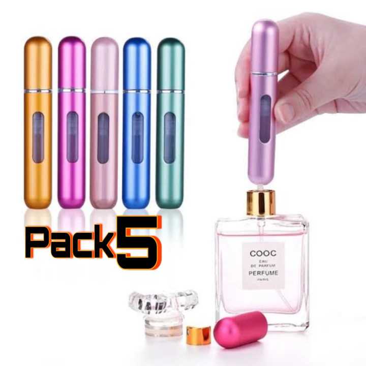 UR (Pack Off 5)  Perfume Atomizer Perfume mini 5ml Refillable Spray Bottle mini portable refillable perfume bottle aluminum perfume