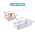 4pcs Bathroom Shelves Fridge Storage Rack With Layer Refrigerator Plastic Storage Holder Kitchen Pull-Out Drawer. 