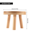 3X Wooden Plant Stand Flower Pot Base Holder Stool High Stool Balcony Succulent Round Flower Shelf for Indoor Outdoor. 
