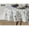 Round Table Cloth 6 Seater  vinyl Tablecloth 71 inch Waterproof Anti-Shrink Soft and Wrinkle Resistant Decorative Fabric Table Cover for Kitchen Dinning Tabletop | QS Bedding|. 