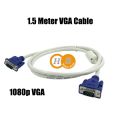 VGA  Cable HD 15 Pin Male to Male VGA Cables Wire Line  for PC Computer Monitor Projector 1.5m. 