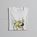 Marsupilami Blue Wall special tshirt Gaston Lagaffe comic casual polyester T shirt summer T-shirt for adult. 