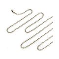 Light Steel Ball Neck Chain for ID Card, Pass Badge Holder, Pendant necklace/ Army Personalized ID Card Stainless Steel Blank Double Dog Tag Necklace with docket - Made in USA. 