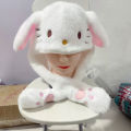 Sanrio Jumping Up Cap Cinnamoroll My Melody Ear Moving Hat Kawaii Kuromi Soft Plush Hat Toys Funny Toy-Angelia. 