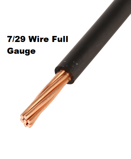 Electric Wire 7/29, Single Core, Full Gauge, Black Color