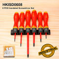Ingco 6 Pcs Insulated Screwdriver Set - Red. 
