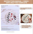 Canvas Embroidery DIY  Kit Graceful Field Theme Embroidery Kit For Home Decor.. 