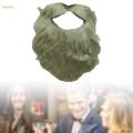 Fake Beard Costume Realistic Halloween Beard Fake Mustaches Cosplay Dress up Gray. 