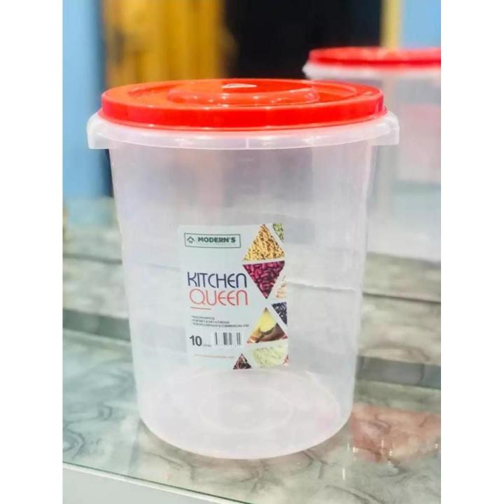 10L Storage Container with Lid for Rice, Flour, Cereals, Multipurpose Kitchen Storage Bucket