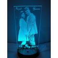 Customize 3D illusion lamp, Night Lamp, Decoration Piece, Customized Photo lamp, Customised gifts Golden Colour. 