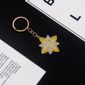 【HOT】 Genshin Impact Account Albedo Solar Isotoma Keychain Geo Flower Metal Key Ring For Fans Pendant Keyring Gift. 