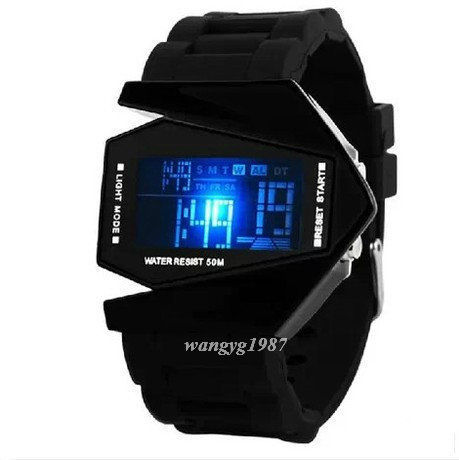 New Personalized Luminous Function Fighter Aircraft Watch Men's and Women's Sport Watch Couple's Watch Children's Student's Watch Watch