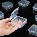 6Pcs Small Boxes Square Transparent Plastic Jewelry Storage Case Finishing Container Packaging Storage Box for Earrings Rings. 
