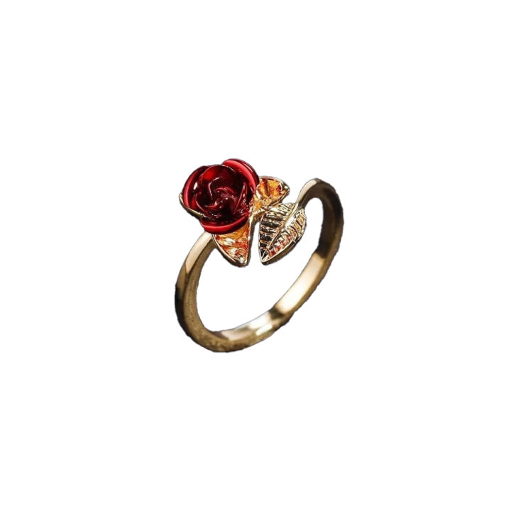 New Trendy Fashion Women Korean Rose Flower Adjustable Stylish Finger Rose Flower Ring For Girls Wedding Engagement Jewelry Gift | Birthday Gift, Rose Jewelry | Golden/silver/rose gold multicolor rings By HACHEM MALL