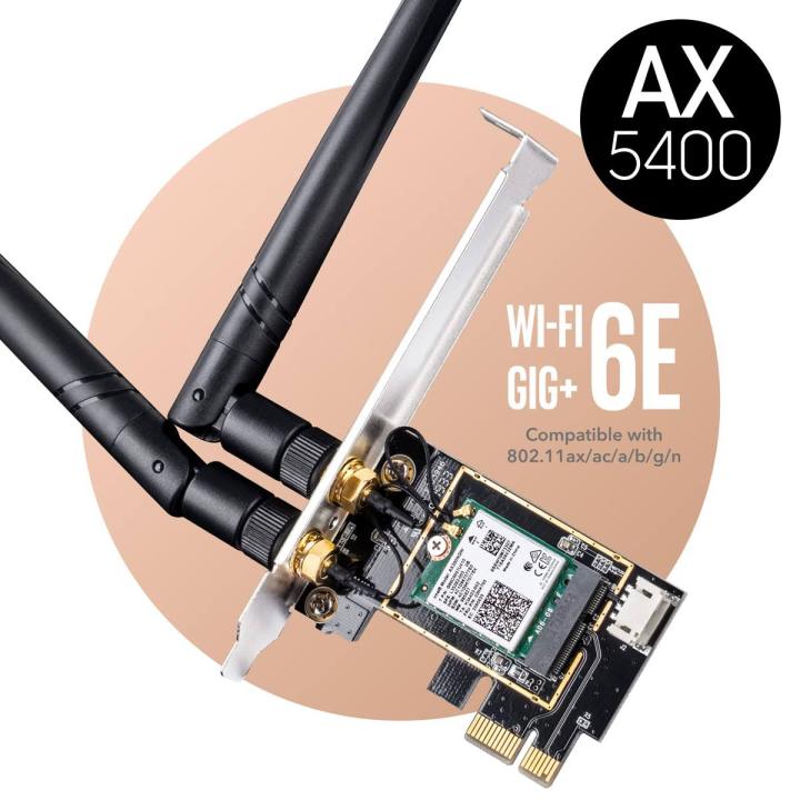 WiFi 6 e Bluetooth 5.3 PCIe Adapter CUDY AX5400