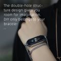 For Xiaomi Mi Band 5 / 6 MIJOBS Metal Pendant Stainless Steel Watch Necklace. 