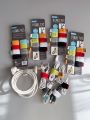 8 Pieces Velcro Cable Tie Organizer Set - Nylon Releasable Cable Ties - Self Adhesive Fastener Tape -  Nylon Cable Tie Zip Tie - Velcro Tape Cable Organizer Holder - Wire Holder. 