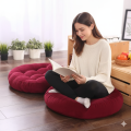 Velvet Round Floor Cushion Set of 2 – 24x24 Inch Soft Ball Fiber Filled Sofa & Seating Pillows. 