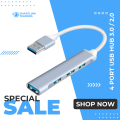 USB Hub 4 Port With 4 Buttons And 4 LED Indicator USB Hub for PC and Laptop 2.0. 