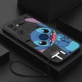 Samsung Galaxy A06 A16 Happy Stitch Soft Phone Case Smile Monster Cartoon Liquid Silicon Cover. 