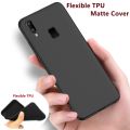 lthmy for Vivo Y93 1814 1815 Flexible Soft Matte Black Crystal Clear Phone Case Silicone Back Cover. 