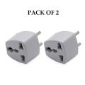 Europe Plug To Universal Adapter 3 Pins To 2 Pins Round Pin Switch Travel Converter Shoe Adapter 13A Charger Plug. 