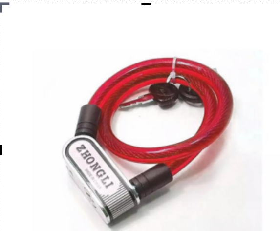 High Security Lock with key for motorcycle and bicycle lock cable steel ...