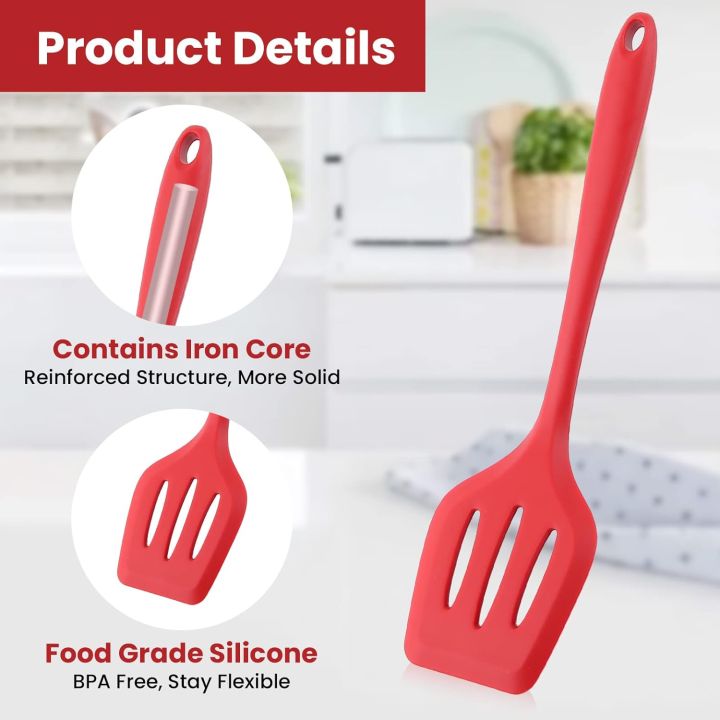 Slotted%20Silicone%20Spatula%20%7C%20Nonstick%20Spatula%20%7C%20Pancake%20Turner%20Cookie%20Spatula%20%7C%20High%20Heat%20Resistant%20Slotted%20Spatula%20for%20Fish,%20Eggs,%20and%20Cooking%20%7C%20Ultra%20Flexible%20%7C%2012%20inch%20%7C%20Large%20Size%20-%20Image%203