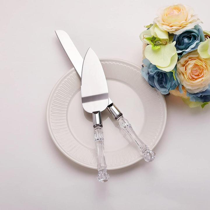Techmanistan Wedding & Birthday Cake Knife and Server Set - Cake Cutter and Server Set