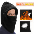 Balaclava Ninja Face Mask Winter Hooded Cold Weather Snow Hat and Neck Warmer for Boys Girls (Pack of 1), Monkey Cap Wind-Resistant Winter Face Mask, Fleece Cold Weather Ski Mask for Men and Women (Black). 
