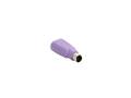 Purple PS2 male to USB female plug ps2 to usb round head mouse keyboard interface converter computer adapter. 
