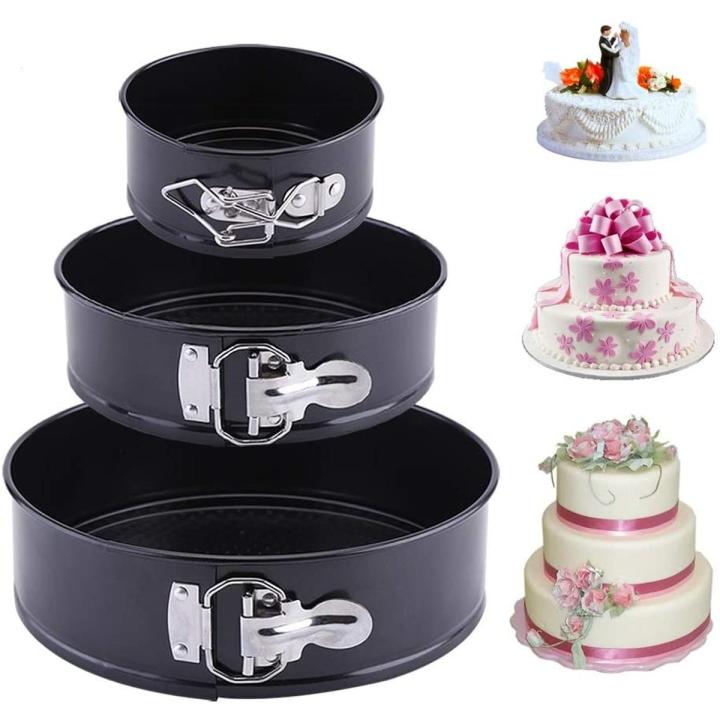Cake Mould with Removable Base for Baking Nonstick Square Shape and Round Shape