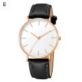 Sunnyheart Luxury Men's Watch 2022 New Fashion Simple Leather Gold Silver Dial Men Watches Casual Quartz Clock. 