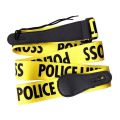 Guitar Strap Yellow "POLICE LINE DO NOT Cross" + Leather Guitar Stock Strap W0U7. 
