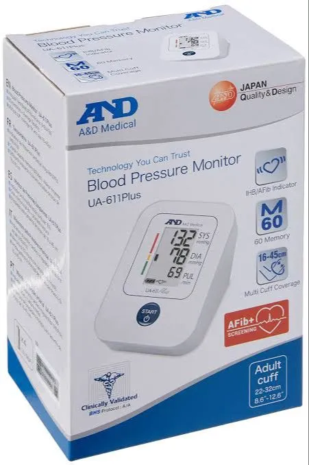 A&D UA-611 Digital Blood Pressure Monitor – BIHS & ESH Approved ...