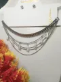 Elegant Multi Layered Chains Designer Chokar Necklace with Earrings from Seek for Style. 