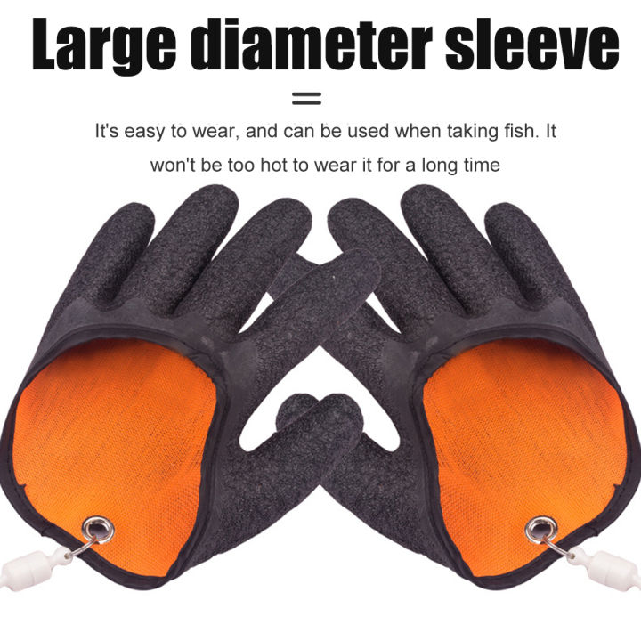 [HOT] Breathable Fishing Glove Fish Equipment Fishing Gloves Magnetic Anti-Slip Fisherman Catching Fish Glove Left Right Hand