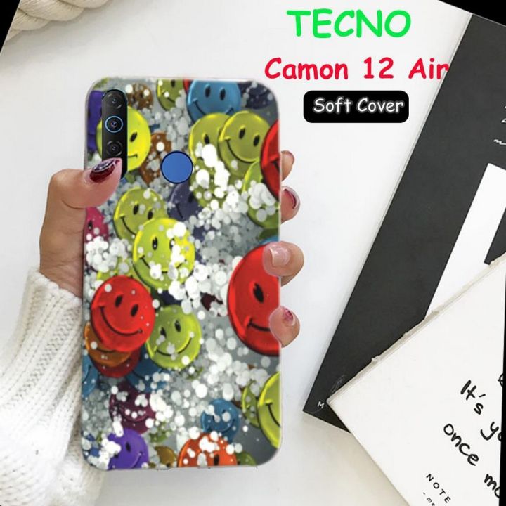 Tecno Camon 12 Air Pouch Cover - Smile Soft Back Cover Case for Tecno Camon 12 Air