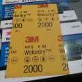 3pc 2000 Grit Sandpaper Waterproof Abrasive Paper. 
