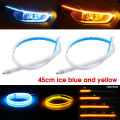 45 cm Sequential LED Strip Turn Signal Switchback Indicator DRL Daytime Running Lights ice blue&Yellow. 