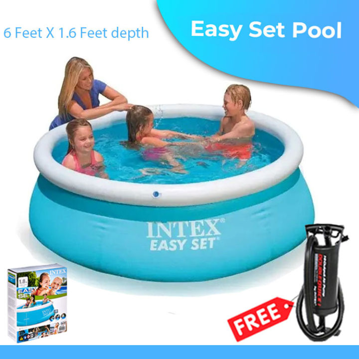 INTEX Swimming Pool / swimming pools for kids/Intex Easy Set Pool/ INFLATABLE POOL / SIZE (6FT-8FT-10 FT×2FT-10FT×2.5 FT-12FT) / Model (28101,28106,28116,28120,28130)