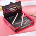 Scratch Art Set, 100 Piece Rainbow Magic Scratch Paper for Kids Black Scratch Off Art Crafts Notes Boards Sheet with 2 Wooden Stylus for Easter Party Game Christmas Birthday Gift. 