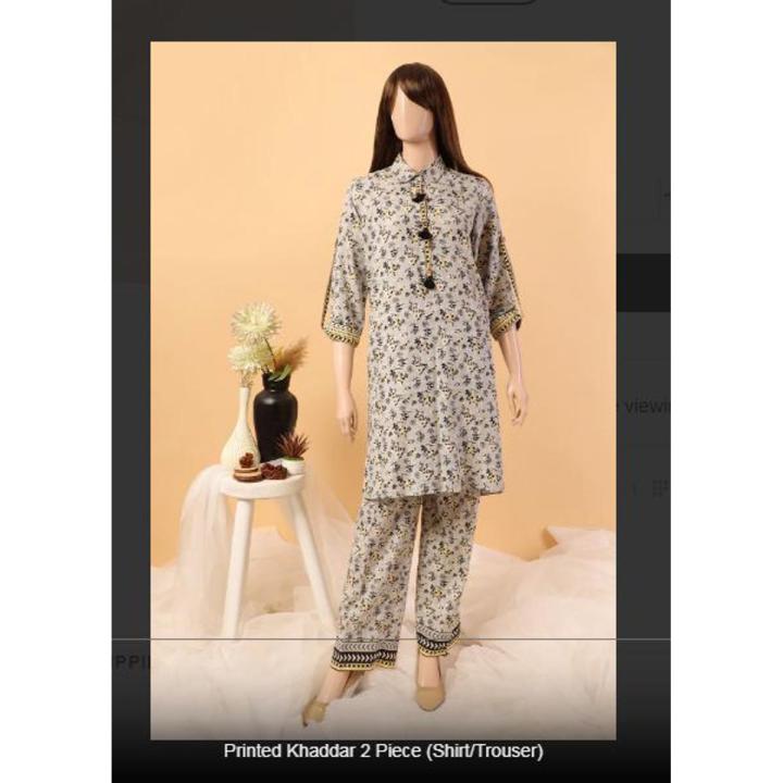 Winter Collection Unstitched 2 Piece Printed Dress