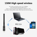 USB WiFi Adapter 150Mbps Wireless Network Network Card Wi-Fi Receiver PC Laptop. 