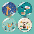 Wall Clock Cartoon Style Wall Clock Cute Children Clock Small Animal Exquisite Design Clock Mute Multi-Style Quartz Clock. 