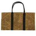 Firewood Carrying Log Tote Bag Carrier Waxed Canvas For Fireplace Wood Storage. 