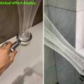360-Degree Rotating Shower Head with Small Fan, Water-Saving Flow, ABS Rain Spray Nozzle, High Pressure - Bathroom Accessories. 