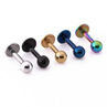 2 Pcs Titanium Surgical Stainless Steel Hipsters Small Stud Earring Punk Jewelry Gift. 