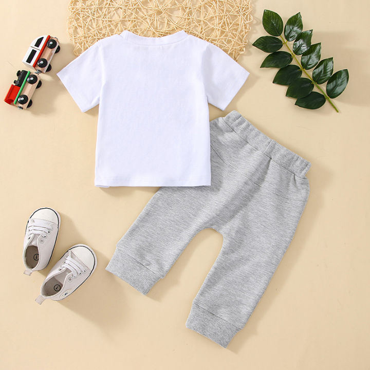 Baby%20Boys%20Summer%20Clothes%20Letter%20Print%20Short%20Sleeve%20T-shirt%20Tops%20with%20Stretch%20Casual%20Drawstring%20Pants%20Set%20-%20Image%202