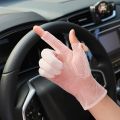 Fashion Women Gloves Summer Ladies Anti-UV Sunscreen Ice Silk Thin Gloves Mesh Breathable Can Be Opened Fingertip Driving Gloves. 